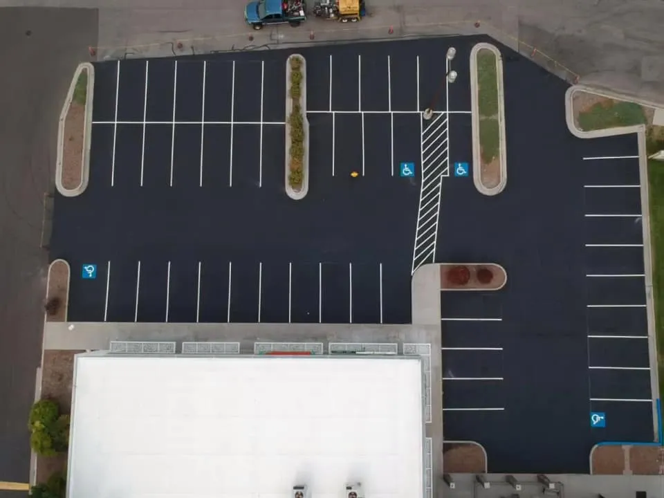 parking lot stripped