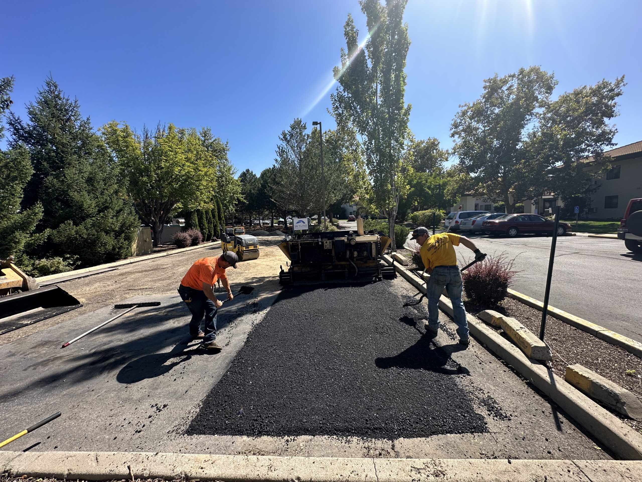 Professional Asphalt Patching Services in Boise, ID – Crew Completing Fresh Patch Repair