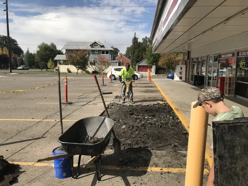 Industrial Warehouse Asphalt Sealcoating Finished Job Idaho