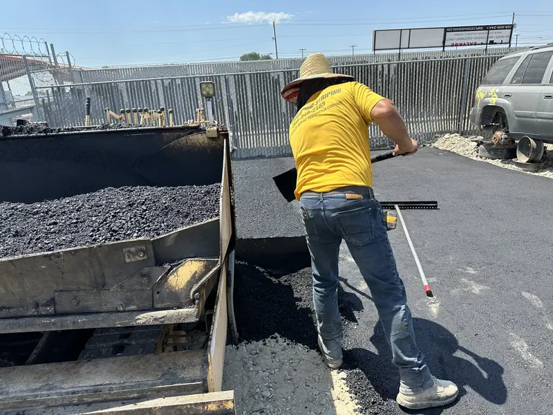 Asphalt Texture Contrast New and Old Pavement