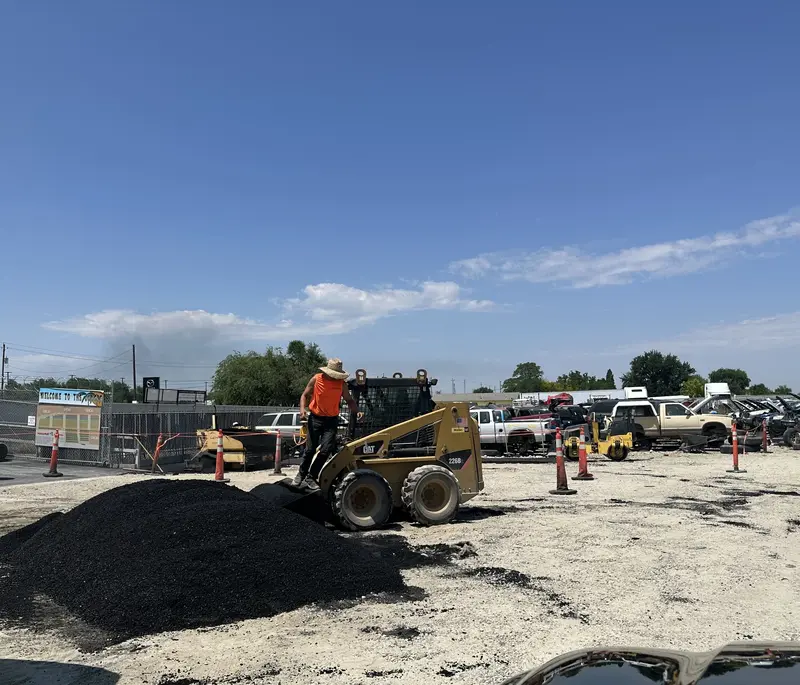 Asphalt Texture Contrast New and Old Pavement