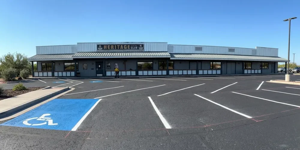 Completed Sealcoating and Parking Lot Striping at Heritage Social Club – Superior Striping