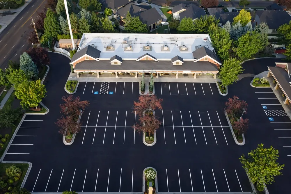 Office Parking Lot Sealcoating and ADA Striping | Superior Striping