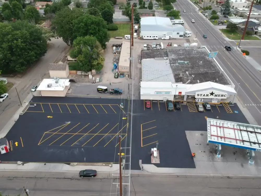 Retail Parking Lot Sealcoating and Striping Project | Superior Striping