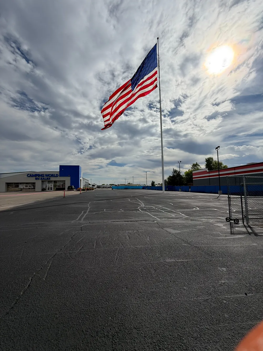 Crack Filling and Sealcoating at Camping World in Caldwell, Idaho – Superior Striping