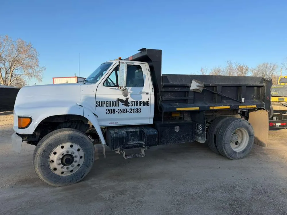Superior Striping Dump Truck