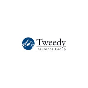 Tweedy Insurance Group logo with a blue circular mountain icon and elegant black serif typography