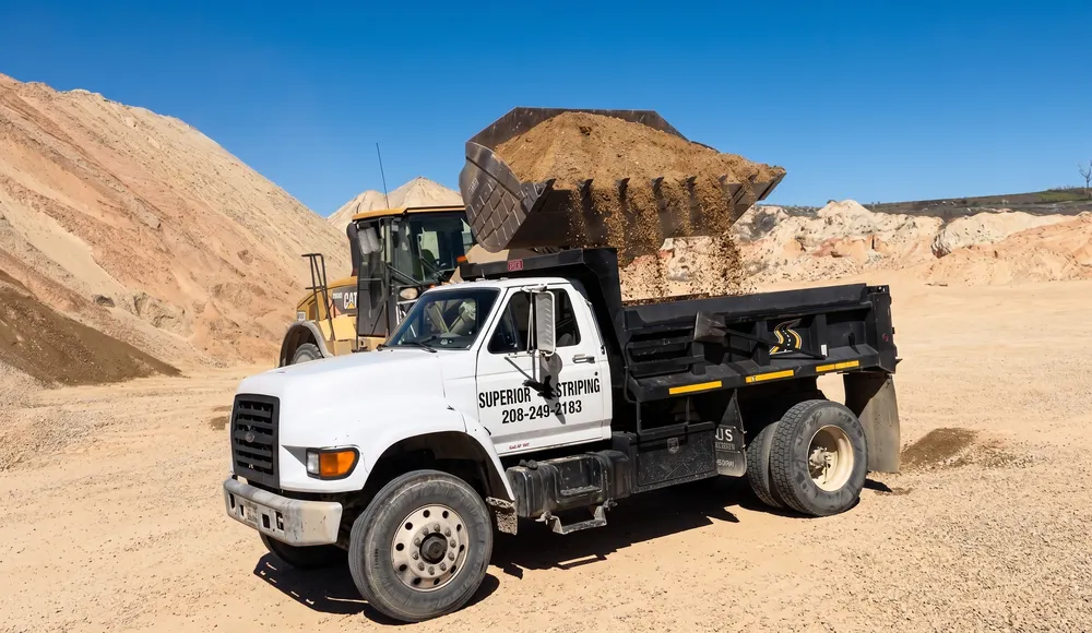 Aggregate Hauling & Material Delivery Services in Idaho | Superior Striping